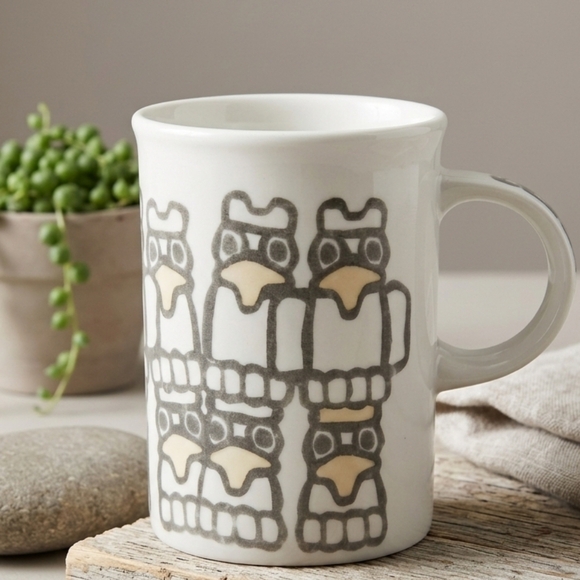 Marc Tetro Other - Marc Tetro Vintage Totem Owl Mug Danesco Canadian Art Graphic Coffee Cup 10oz